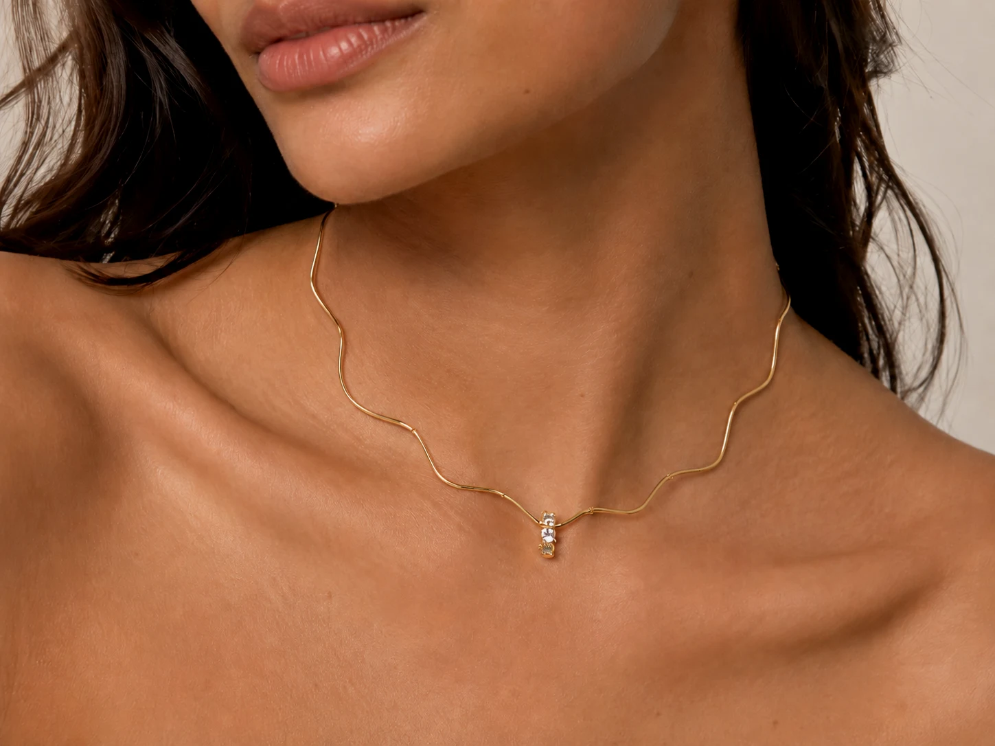 Athar Hoop Charm on model