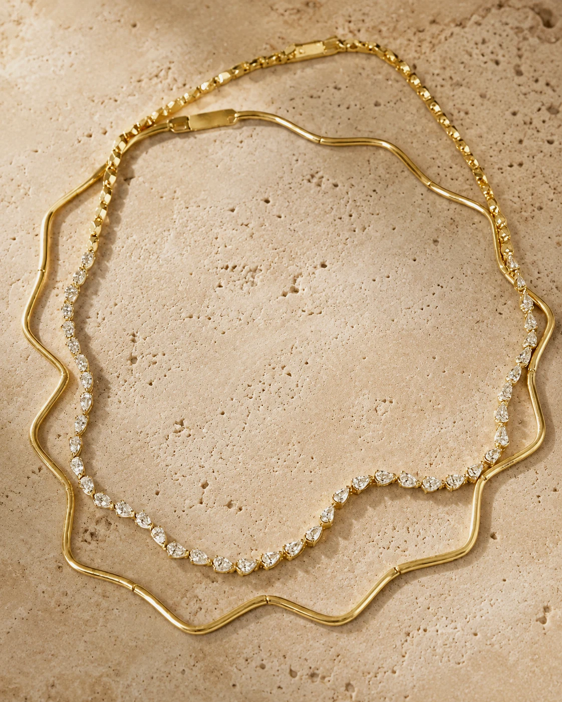 Mawj Necklace on model