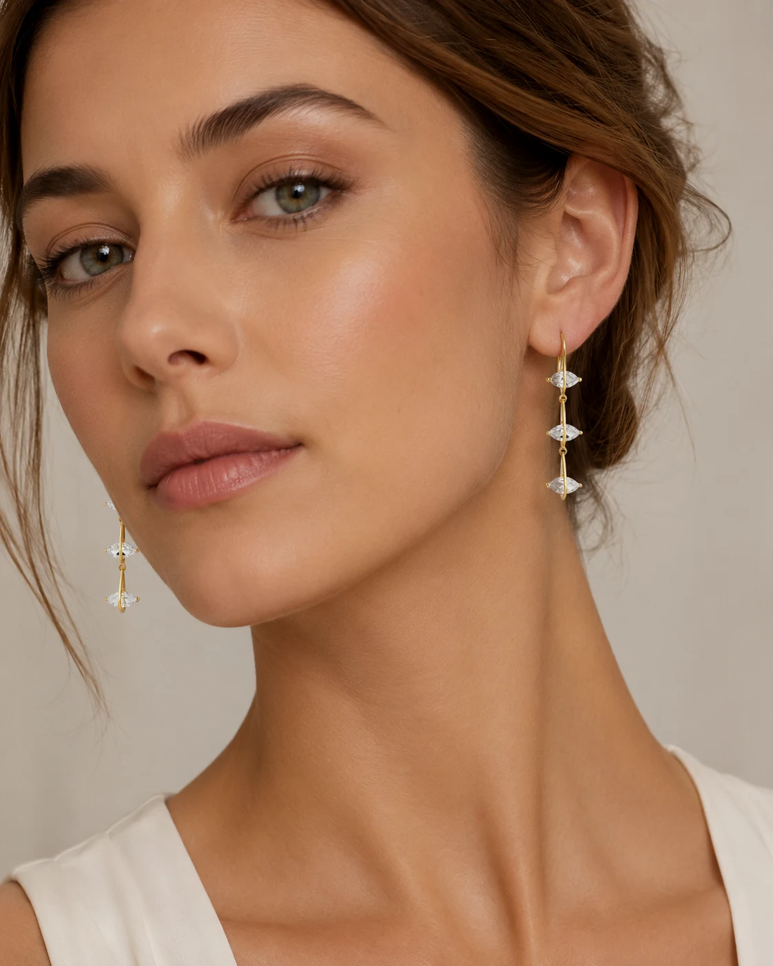 Insigne Earrings on model